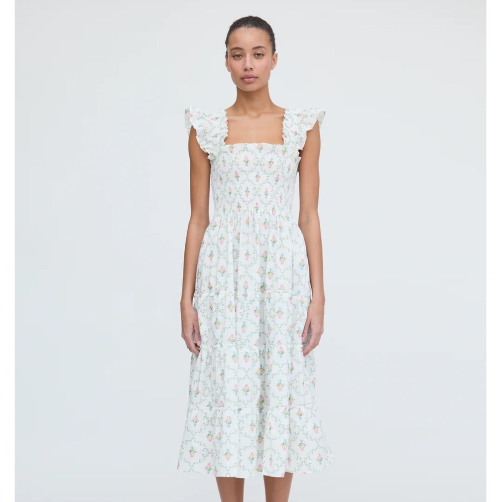 Hill House Ellie Nap Dress in Pastel Trellis